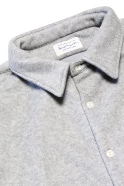 画像2: 「Sugar & Co.」Fleece CPO Shirt シュガーアンドカンパニー フリース シャツ [グレー]