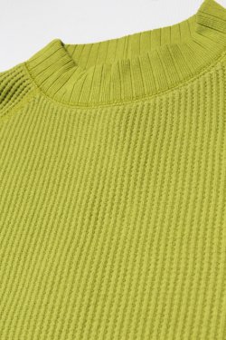 画像2: 「Jackman」 Waffle Mid-Neck ジャックマン ワッフル ミッドネック JM7200「ライム」