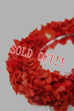 画像3: [限定受注生産]「KOTORI」×「JAMS」 バレンタイン企画 2024年 リアルフラワー壁掛け鏡  [レッド]