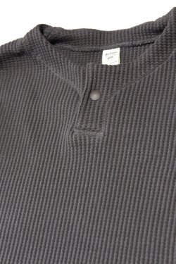 画像2: 「Jackman」Waffle Himo Henley ジャックマン ワッフル ヒモヘンリーネック JM7400 [スミクロ]