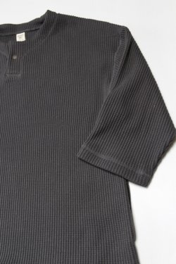 画像3: 「Jackman」Waffle Himo Henley ジャックマン ワッフル ヒモヘンリーネック JM7400 [スミクロ]