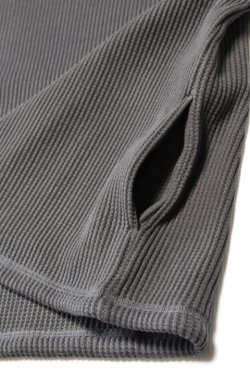 画像4: 「Jackman」Waffle Himo Henley ジャックマン ワッフル ヒモヘンリーネック JM7400 [スミクロ]