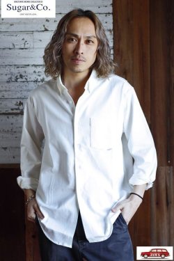 画像12: 「Sugar & Co.」Handsome Shirt White Denim シュガーアンドカンパニー ハンサムシャツ 綿麻デニム [ホワイト]