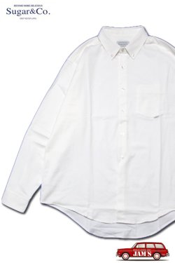 画像1: 「Sugar & Co.」Handsome Shirt White Denim シュガーアンドカンパニー ハンサムシャツ 綿麻デニム [ホワイト]