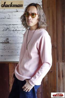 画像7: 「Jackman」Zebra Thermal Long Sleeve Shirt ジャックマン ゼブラ サーマル ロンTee JM5322 [ベイビーピンク]