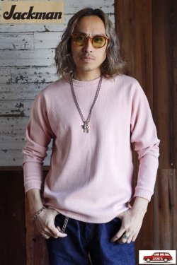 画像9: 「Jackman」Zebra Thermal Long Sleeve Shirt ジャックマン ゼブラ サーマル ロンTee JM5322 [ベイビーピンク]