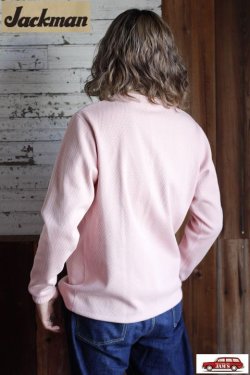 画像8: 「Jackman」Zebra Thermal Long Sleeve Shirt ジャックマン ゼブラ サーマル ロンTee JM5322 [ベイビーピンク]