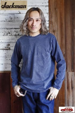 画像6: 「Jackman」Lead Off LS T-Shirt ジャックマン リードオフ ロングスリーブTee JM5315PD [フェードネイビー]