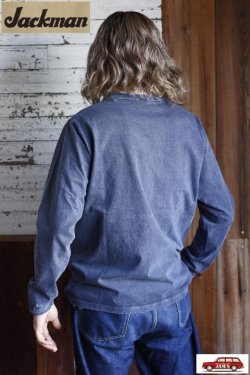 画像8: 「Jackman」Lead Off LS T-Shirt ジャックマン リードオフ ロングスリーブTee JM5315PD [フェードネイビー]