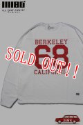 「ILL180°」"BERKELEY 68" FOOT BALL Tee イルワンエイティ バークレー カリフォルニア フットボール ロンTee ILL241-22 [ホワイト]