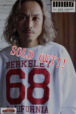 画像11: 「ILL180°」"BERKELEY 68" FOOT BALL Tee イルワンエイティ バークレー カリフォルニア フットボール ロンTee ILL241-22 [ホワイト]