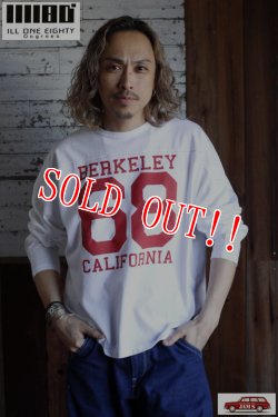 画像10: 「ILL180°」"BERKELEY 68" FOOT BALL Tee イルワンエイティ バークレー カリフォルニア フットボール ロンTee ILL241-22 [ホワイト]