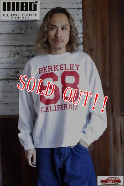画像7: 「ILL180°」"BERKELEY 68" FOOT BALL Tee イルワンエイティ バークレー カリフォルニア フットボール ロンTee ILL241-22 [ホワイト]