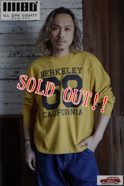 画像10: 「ILL180°」"BERKELEY 68" FOOT BALL Tee イルワンエイティ バークレー カリフォルニア フットボール ロンTee ILL241-22 [マスタード]