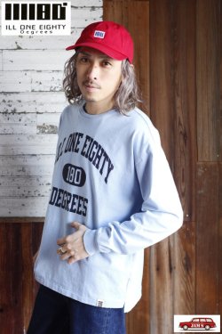 画像7: 「ILL180°」"180" LONG SLEEVE Tee イルワンエイティ ロゴ ロンTee ILL241-23 [サックス]