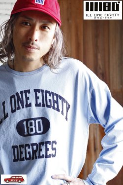 画像9: 「ILL180°」"180" LONG SLEEVE Tee イルワンエイティ ロゴ ロンTee ILL241-23 [サックス]