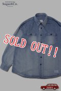 「Sugar & Co.」Denim Drop Shirt 5 year シュガーアンドカンパニー デニムドロップシャツ 5年加工 [ライトブルー]