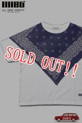 「ILL180°」×「KOTSUBO」VINTAGE BANDANA Tee イルワンエイティ ヴィンテージバンダナ 半袖 Tシャツ ILL241-18K [ネイビー]