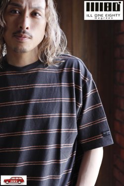 画像8: 「ILL180°」RETRO BORDER Tee イルワンエイティ レトロボーダー 半袖Tシャツ ILL241-17 [ブラック]