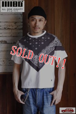 画像6: 「ILL180°」×「KOTSUBO」VINTAGE BANDANA Tee イルワンエイティ ヴィンテージバンダナ 半袖 Tシャツ ILL241-18K [ブラック]