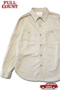 「FULLCOUNT」Chino Work Shirt フルカウント チノ ワークシャツ [ベージュ]