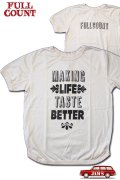 [2024年限定]「FULLCOUNT」MAKING LIFE TASTE BETTER  T-Shirt フルカウント ステファン・ケニー コラボ プリントTシャツ [エクルー]