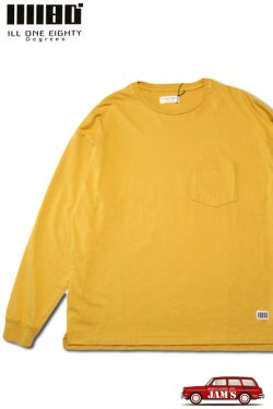 画像1: 「ILL180°」SOLID POCKET LONG SLEEVE Tee イルワンエイティ ソリッド ポケット ロンTee ILL241-20 [マスタード]