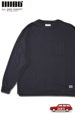 画像1: 「ILL180°」SOLID POCKET LONG SLEEVE Tee イルワンエイティ ソリッド ポケット ロンTee ILL241-20 [ブラック]