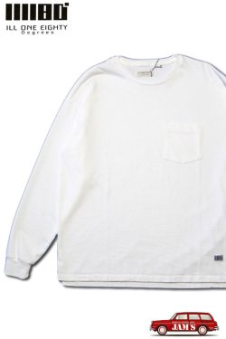 画像1: 「ILL180°」SOLID POCKET LONG SLEEVE Tee イルワンエイティ ソリッド ポケット ロンTee ILL241-20 [ホワイト]