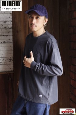 画像7: 「ILL180°」SOLID POCKET LONG SLEEVE Tee イルワンエイティ ソリッド ポケット ロンTee ILL251-26 [ブラック]
