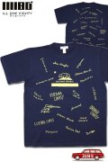 「ILL180°」DOODLE Tee イルワンエイティ ドゥードゥル カリフォルニアプリント 半袖 Tシャツ ILL241-34 [インディゴ]