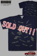 「ILL180°」DOODLE Tee イルワンエイティ ドゥードゥル カリフォルニアプリント 半袖 Tシャツ ILL241-34 [インディゴ]