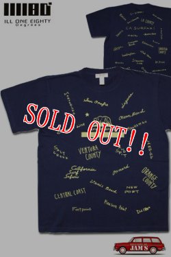画像1: 「ILL180°」DOODLE Tee イルワンエイティ ドゥードゥル カリフォルニアプリント 半袖 Tシャツ ILL241-34 [インディゴ]