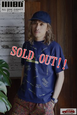 画像7: 「ILL180°」DOODLE Tee イルワンエイティ ドゥードゥル カリフォルニアプリント 半袖 Tシャツ ILL241-34 [インディゴ]