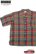 「ILL180°」MADRAS SHIRT イルワンエイティ マドラスチェック 半袖シャツ ILL241-10 [レッド]