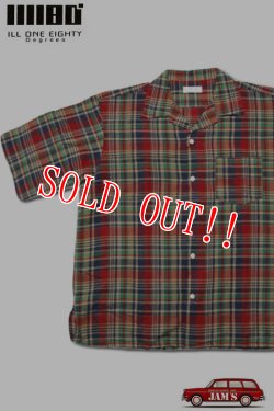 画像1: 「ILL180°」MADRAS SHIRT イルワンエイティ マドラスチェック 半袖シャツ ILL241-10 [レッド]