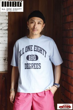 画像4: 「ILL180°」"180" SHORT SLEEVE Tee イルワンエイティ イチハチマル プリント 半袖 Tシャツ ILL241-27 [サックス]