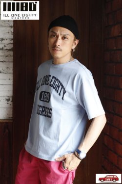 画像5: 「ILL180°」"180" SHORT SLEEVE Tee イルワンエイティ イチハチマル プリント 半袖 Tシャツ ILL241-27 [サックス]