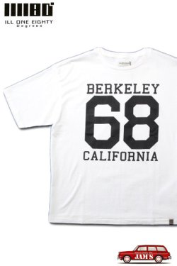 画像1: 「ILL180°」"BERKELEY 68" SHORT SLEEVE Tee イルワンエイティ バークレー プリント 半袖 Tシャツ ILL241-26 [ホワイト]