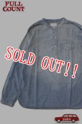 [2024年限定アイテム]「FULLCOUNT」Stand Collar Chambray Shirt Vintage Wash フルカウント スタンドカラー シャンブレーシャツ ヴィンテージ加工 [フェードインディゴ]