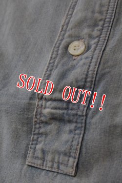 画像4: [2024年限定アイテム]「FULLCOUNT」Stand Collar Chambray Shirt Vintage Wash フルカウント スタンドカラー シャンブレーシャツ ヴィンテージ加工 [フェードインディゴ]