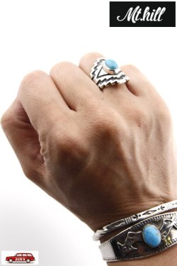 画像6: 「Mt.hill」Eyedazzler Ring 21号 マウントヒル アイダズラーリング ターコイズマウンテンターコイズ [20240720]