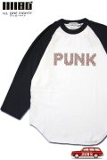 「ILL180°」"PUNK" BB Tee イルワンエイティ パンク ベースボール プリントTee ILL242-08 [ホワイト]