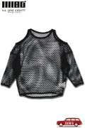 [Lady's]「ILL180°」BIG MESH PULLOVER イルワンエイティ ビッグメッシュ プルオーバー ILL241-45 [ブラック]