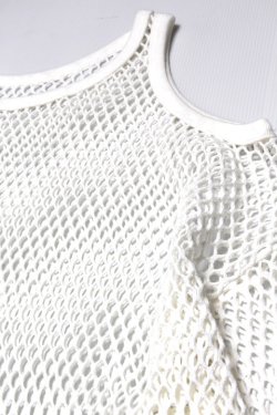 画像2: [Lady's]「ILL180°」BIG MESH PULLOVER イルワンエイティ ビッグメッシュ プルオーバー ILL241-45 [ホワイト]