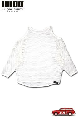 画像1: [Lady's]「ILL180°」BIG MESH PULLOVER イルワンエイティ ビッグメッシュ プルオーバー ILL241-45 [ホワイト]