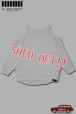 画像1: [Lady's]「ILL180°」BIG MESH PULLOVER イルワンエイティ ビッグメッシュ プルオーバー ILL241-45 [ホワイト]