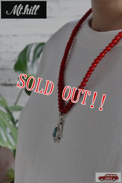 画像8: 【One of a Kind】「Mt.hill」Thunderbird Pendant with TQ ＆ White Heart Beads マウントヒル サンダーバード ペンダント ビーズ ターコイズマウンテン [240823]