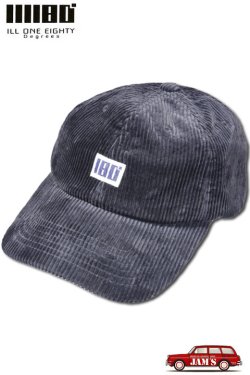 画像1: 「ILL180°」LOGO CAP CORDUROY イルワンエイティ ロゴキャップ コーデュロイ ILL242-56P [ブラック]