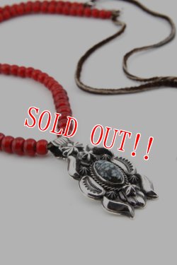 画像2: 【One of a Kind】「Mt.hill」Flare Necklace with TQ ＆ White Heart Beads マウントヒル フレア ネックレス ビーズ ニューランダーターコイズ [240922]